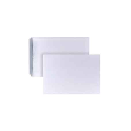 Lot de 250 enveloppes d'expédition C4 autocollantes - Blanches avec impression intérieure grise