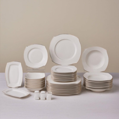 Service de Table Élégant 53 Pièces en Porcelaine pour 12 Personnes - KARACA