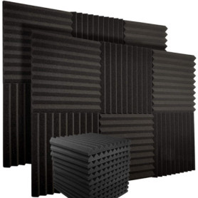 Lot de 12 Panneaux Acoustiques Ignifuges pour Insonorisation de Studio