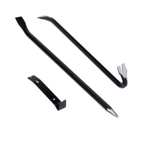 Kit de 3 Pieds-de-Biche en Acier Noir - Outils de Démontage Pratiques
