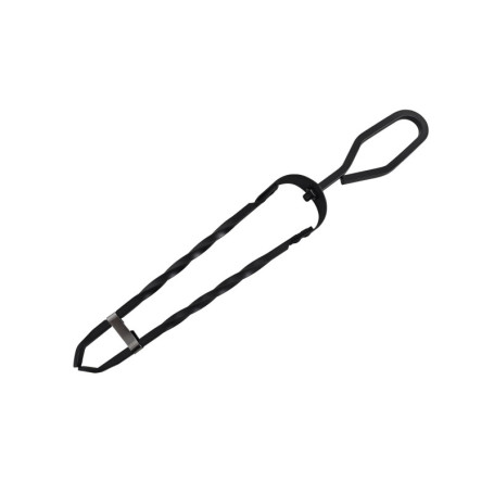 Pince à Bois en Fer Forgé Relaxdays - 46 cm, Accessoire de Cheminée Noir