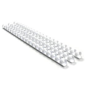 Peignes de Reliure Rayson - Pack de 100, 21 Anneaux, Plastique Blanc, 6 à 12 mm