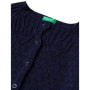 Cardigan Fille à Col Rond United Colors of Benetton - Blu
