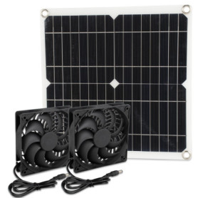 Ventilateur Solaire 12W Merautop SJ pour Serre et Poulailler