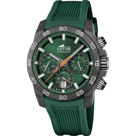 Montre Homme Chronographe Vert en Caoutchouc - LOTUS 18974/2