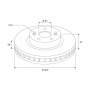 Disque de frein ventilé Valeo 197221 pour essieu avant - Qualité OE