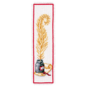Kit de Broderie Marque-Page Plume d'Oie Vervaco - Création DIY pour Adultes