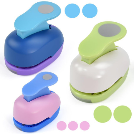 JNEYVIC Lot de 3 Perforatrices à Papier Rondes pour Artisanat - 8 mm, 15 mm, 25 mm