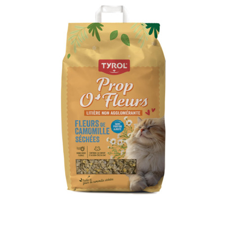 Litière Naturelle pour Chat Aimé Tyrol - Fleurs de Camomille et Paille Concassée