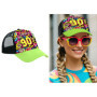 Casquette Rétro Années 90 Multicolore - Accessoire de Déguisement Unisexe