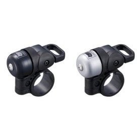 Sonnette de Vélo CatEye Oh-1500 Nido Bell - Argentée, Son Clair et Fort