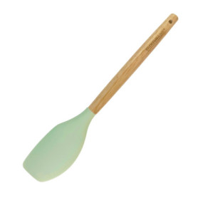 Spatule en Silicone Fackelmann Ocean avec Manche en Bois Antidérapant - 31 cm, Vert d'Eau