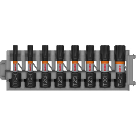 Embouts PRO Torx Security Impact Bosch - 8 pièces pour vissage robuste