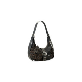 Sac à épaule Desigual Curio Margo Chocolat avec appliques florales