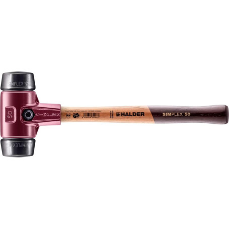 Maillet en Caoutchouc Halder Simlpex EH 3002 - 50 mm pour Jardinage et Maçonnerie