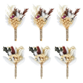 Mini Bouquet de Fleurs Séchées Naapesi - 6 Pièces pour Décoration