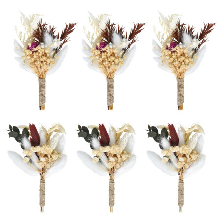 Mini Bouquet de Fleurs Séchées Naapesi - 6 Pièces pour Décoration