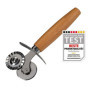 Roulette à Pâtisserie Fackelmann - Coupe Pâte Double Embout en Acier Inoxydable et Bois