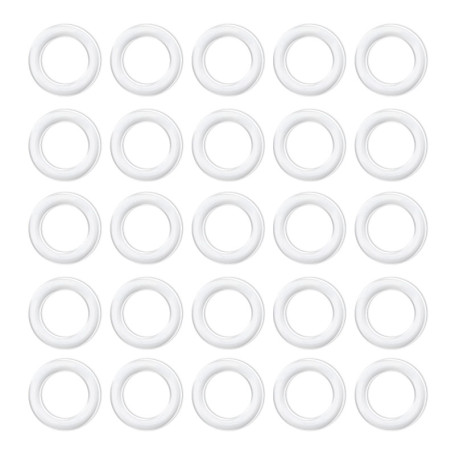 ECSiNG 100 Anneaux de Rideaux Romains en Plastique Transparent - 13mm