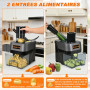 Anatole 6 en 1 Coupe Légumes Électrique en Cubes Ondulées Trancheuse de Légumes Fruits Professionnel Rapeuse Multifonctions pour