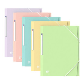 Lot de 10 Chemises A4 Oxford Urban en Plastique Pastel