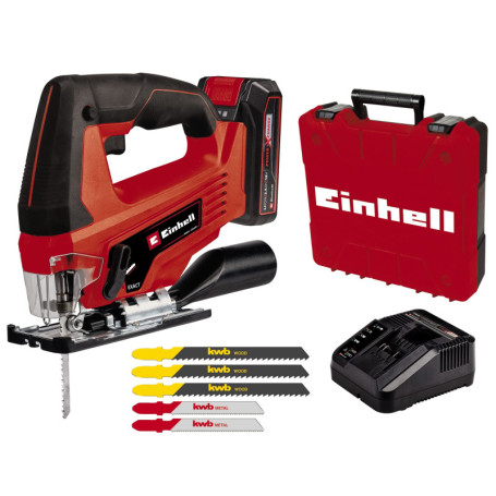 Scie Sauteuse Sans Fil Einhell TC-JS 18 Li - Kit Complet avec Batterie et Chargeur