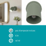Applique Murale Eglo Tilston - Lampe de Lecture Orientable en Acier Vert Foncé
