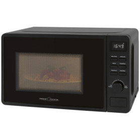 Micro-ondes ProfiCook Noir avec Grill 800W et 8 Programmes Automatiques