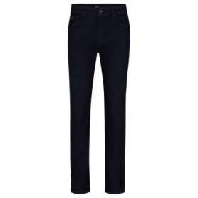 Jean Regular Fit en Denim Stretch Bleu Foncé pour Hommes - BOSS
