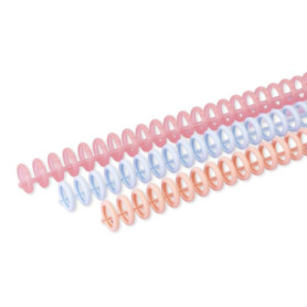 Pack de 6 Spirales de Reliure Craftelier - Nuances Baby 12 mm - Réutilisables et Découpables