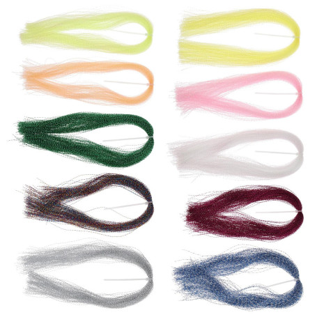 Kit de Montage de Mouches en Cristal Flash - 10 Couleurs pour Pêche