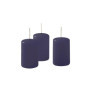 Lot de 12 Bougies en Cire Bleu Nuit - 4 cm x 7 cm - Inodores