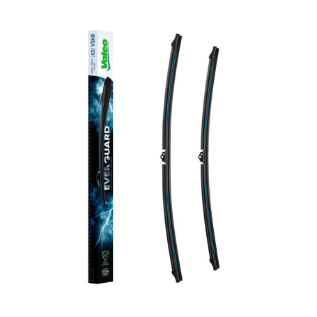 Kit de 2 Balais d'Essuie-Glace Premium en Silicone Valeo Everguard 750mm/700mm