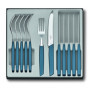 Ensemble de Couverts Victorinox Modern pour 6 Personnes - 12 Pièces en Acier Inoxydable Bleu
