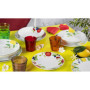 Service de Table Citron 18 Pièces en Porcelaine Excelsa