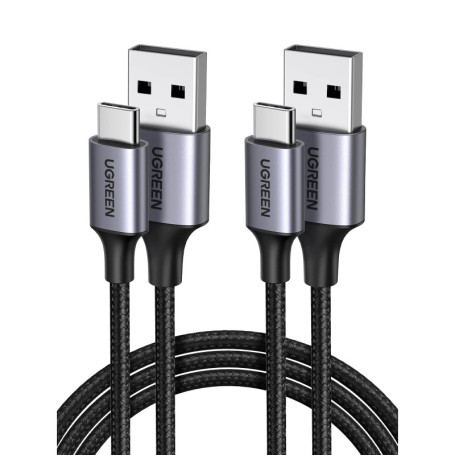 UGREEN Câble USB C 3A Charge Rapide Nylon Tressé - Lot de 2 (3M)