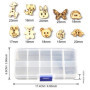 100 Boutons en Bois Animaux Assortis pour Couture et Bricolage