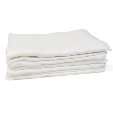Lot de 5 langes bio en mousseline 100% coton - Doux et absorbants