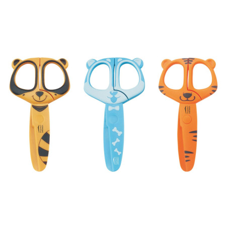 Set de Ciseaux Animaux pour Enfants - 3 Pièces Sécurisées Vaessen Creative