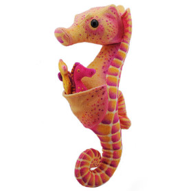 Hippocampe en Peluche Écologique avec Bébés - 29 cm