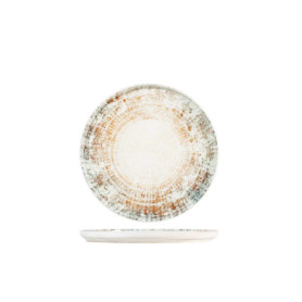 Set de 6 Assiettes Plates en Porcelaine H&H - 24 cm Beige