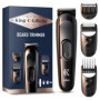 Tondeuse à Barbe Sans Fil King C. Gillette avec 5 Sabots Interchangeables
