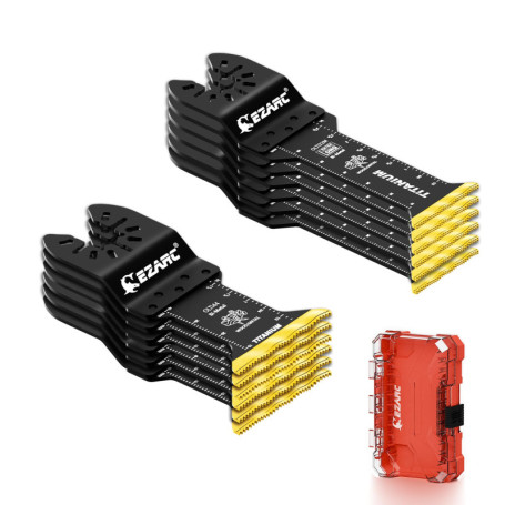 Lames de Scie Oscillante en Titane EZARC - Lot de 12 pour Découpe Métal et Bois