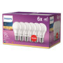 Pack de 6 Ampoules LED Philips E27 75W - Éclairage Blanc Chaud