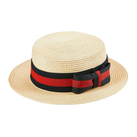 Chapeau de Paille Deluxe avec Nœud pour Femme - Élégance Estivale