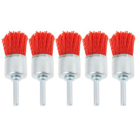 EMSea Lot de 5 Têtes de Brosse Abrasives en Nylon Rouge pour Visseuse