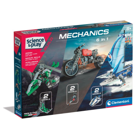 Coffret de Construction Mécanique 6 en 1 - Clementoni