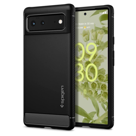Coque Spigen Rugged Armor pour Google Pixel 6 - Protection Slim Noir Mat