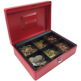 Coffret à Monnaie Rouge Acropaq AG250R avec Compartiment Amovible