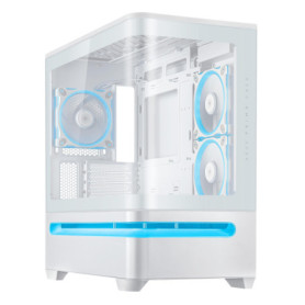 Boîtier PC ASUS Prime AP202 ARGB Blanc - mATX avec Verre Trempé